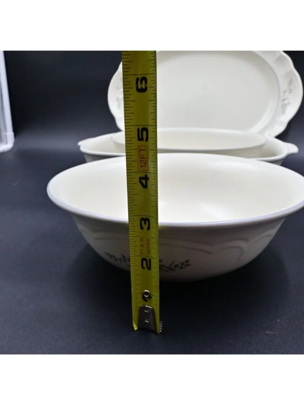 Pfaltzgraff Heirloom Scalloped Design Baking Serveware Bowl Bundle